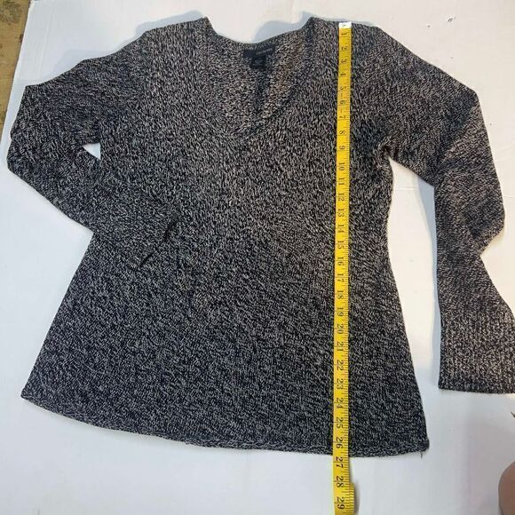 Black and white Calvin Klein flare bottom gathered waist large - Picture 4 of 11